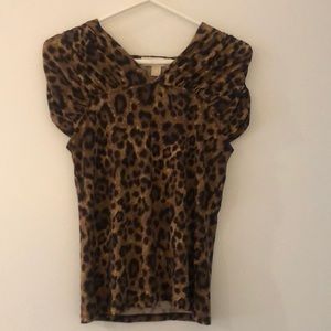 ⚡️ Women Leopard Michael Kors Blouse Medium